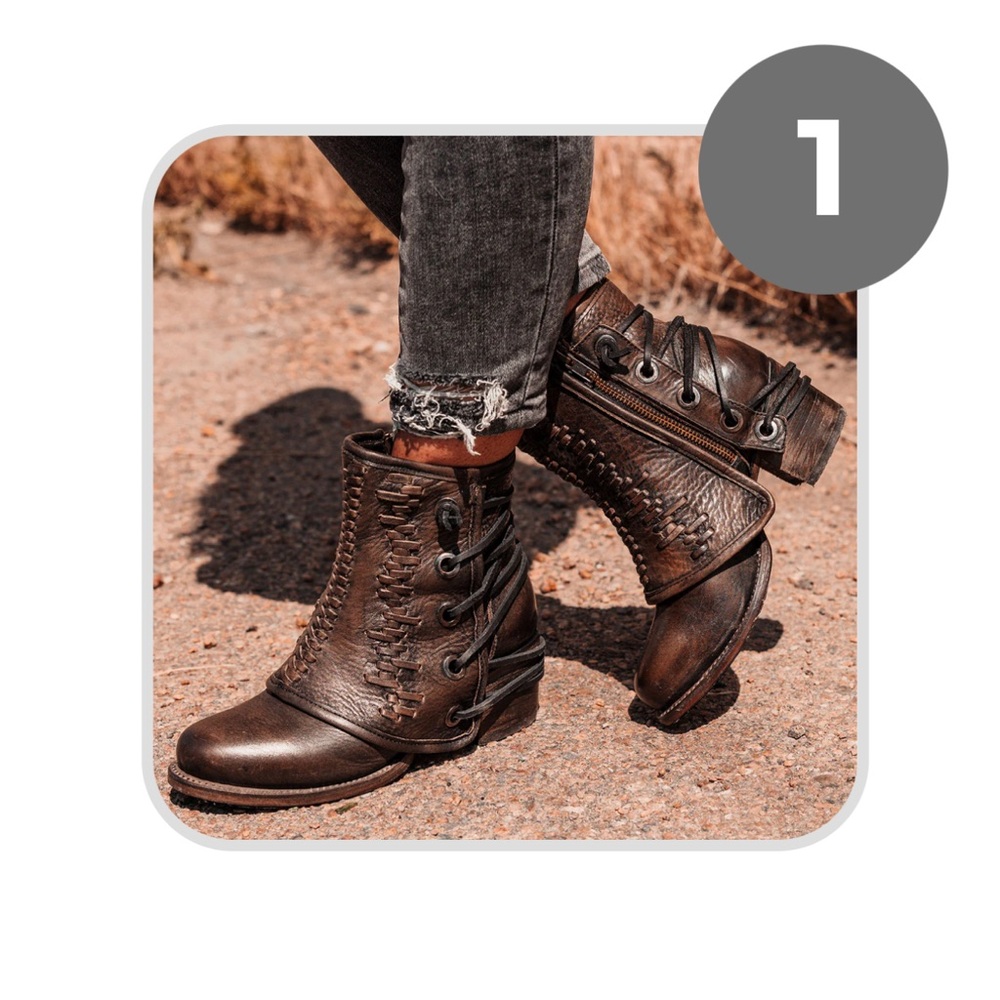 Freebird Chocolate Lace-Up Boots